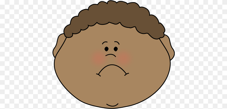 Sad Face Clipart Sad Boy Cartoon Face, Vegetable, Food, Produce, Plant Png Image