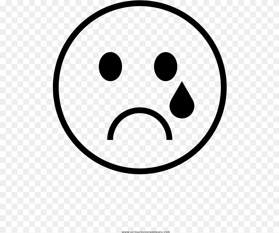 Sad Face Coloring, Gray Png Image