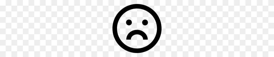 Sad Face Emoji Icons Noun Project, Gray Free Transparent Png