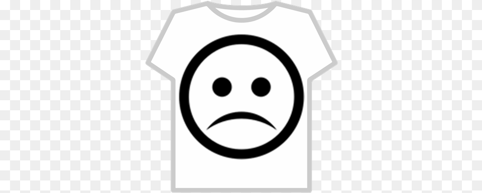 Sad Face Emoticon Roblox T Shirt Roblox Billie Eilish, Clothing, T-shirt, Head, Person Free Png