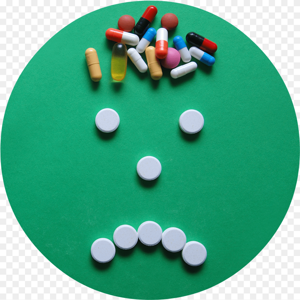 Sad Face Pills, Medication, Pill Free Transparent Png