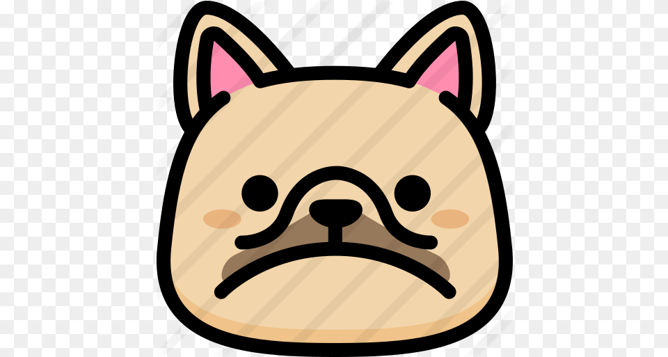 Sad Animals Icons French Bulldog Face Emoji, Tool, Plant, Lawn Mower, Lawn Free Png