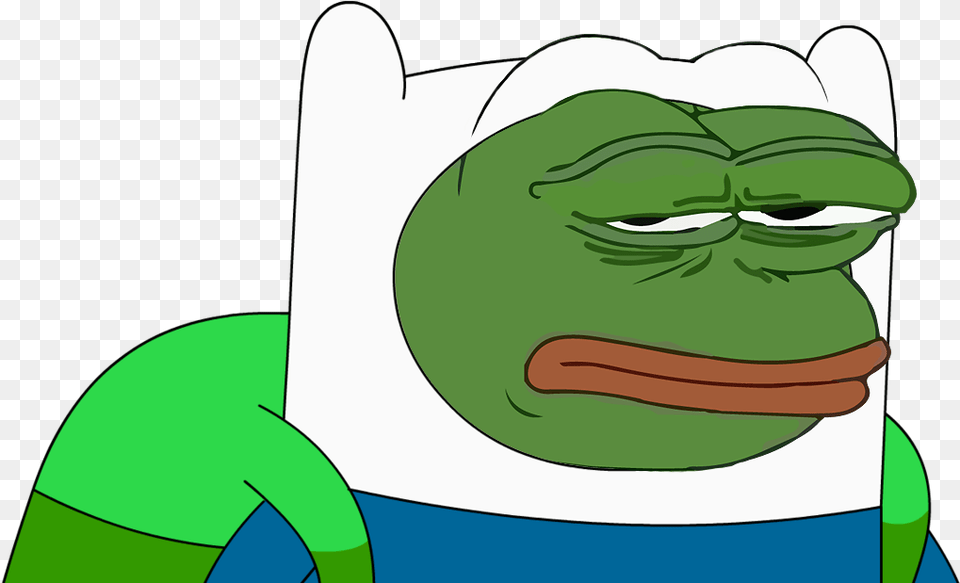 Sad Frog Face Internet Meme, Green, Cartoon Free Transparent Png