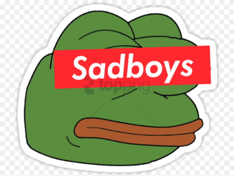 Sad Frog Square Sticker, Bag, Food Free Png