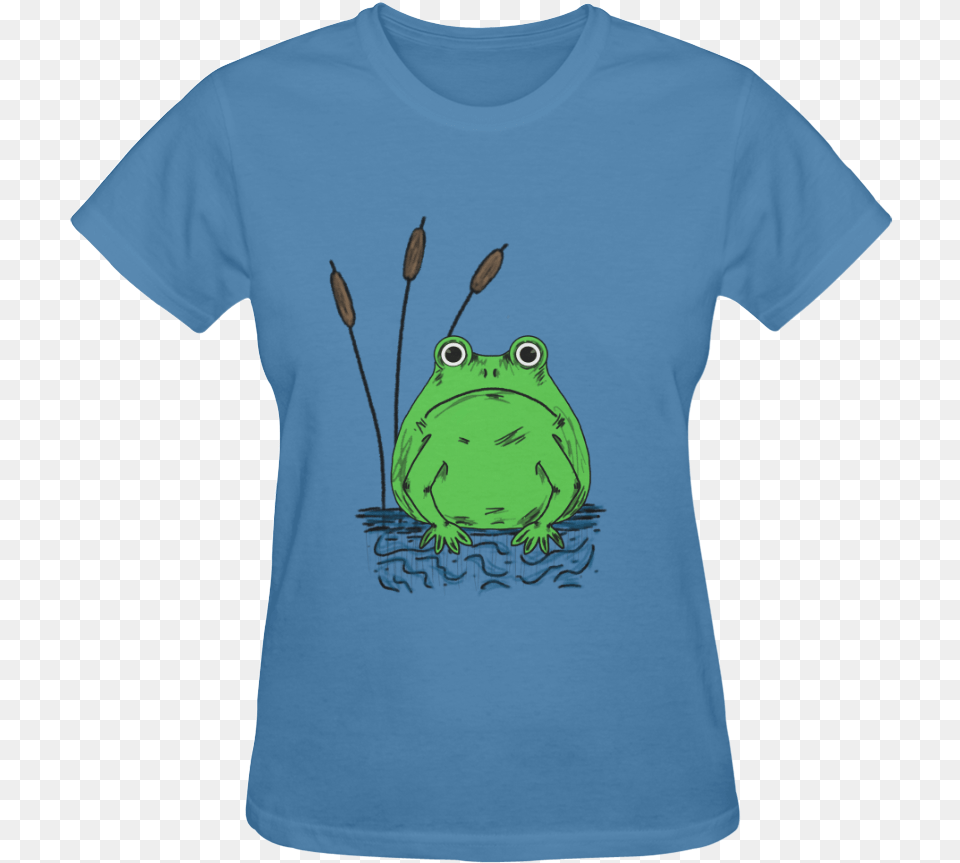 Sad Frog Sunny Women S T Shirt Baby Look Verde Musgo, Ball, Clothing, Sport, T-shirt Png Image