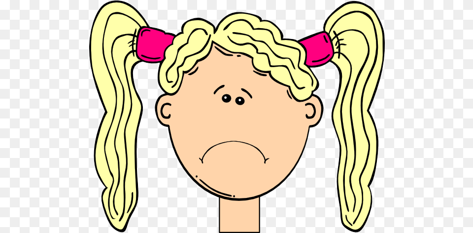 Sad Girl Clip Art Vector Clip Art Online Sad Face Cartoon Kids, Baby, Head, Person Png