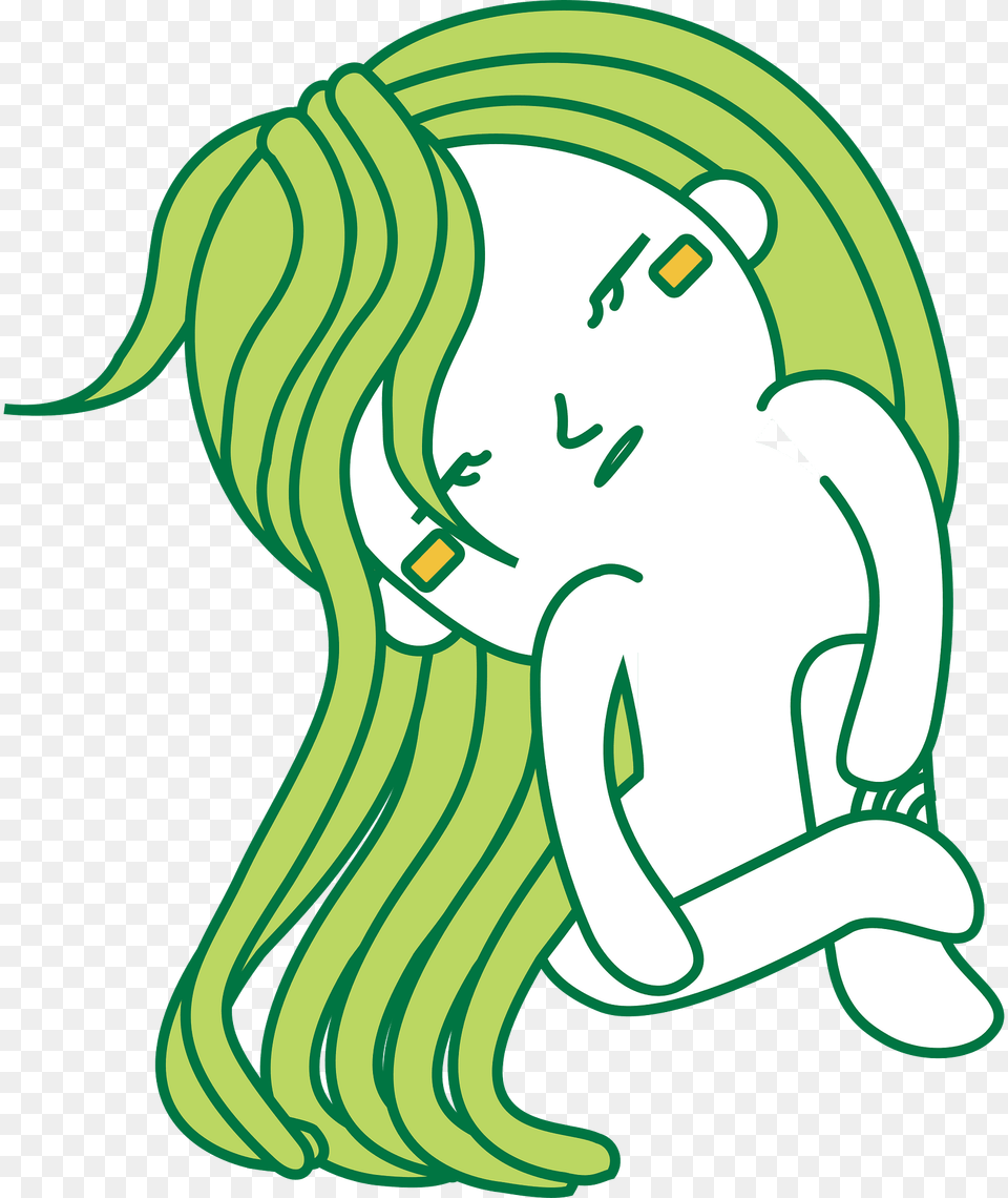 Sad Girl Clipart, Green, Art, Graphics, Cartoon Free Transparent Png