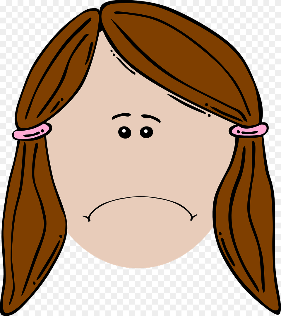 Sad Girl Face Cartoon, Adult, Female, Person, Woman Free Png Download