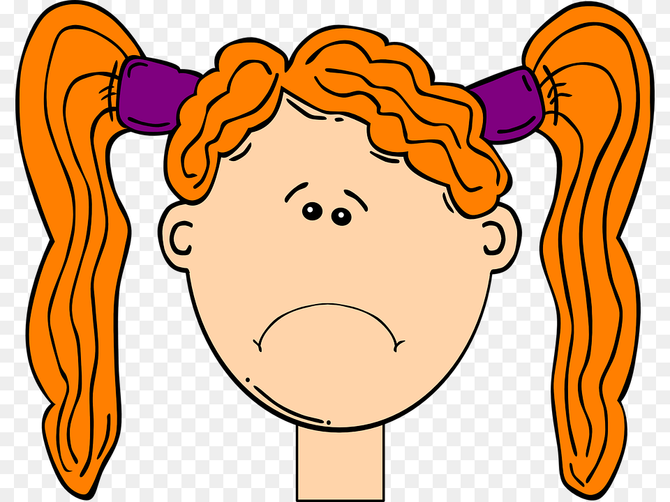 Sad Girl Face Clipart, Head, Person, Baby Free Png Download