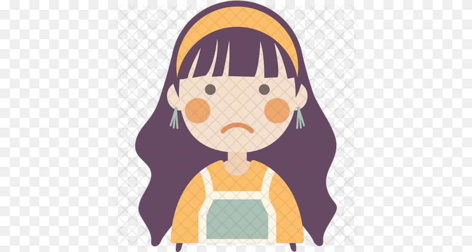 Sad Girl Icon Cute Girl Icon, Baby, Person, Face, Head Free Transparent Png