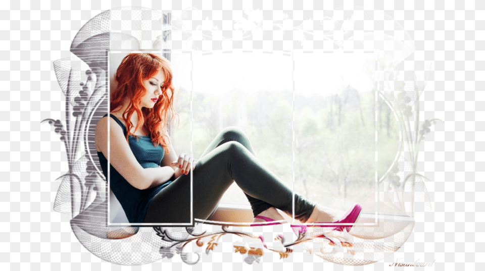 Sad Girl Images Hd, Sitting, Shoe, Clothing, Person Free Png Download