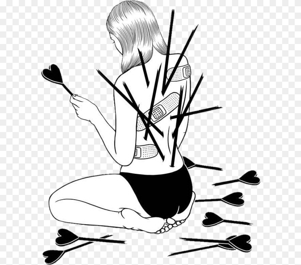 Sad Heartbroken Tumblr Blackandwhite Heart Broken Broken Heart, Book, Comics, Publication, Adult Free Transparent Png