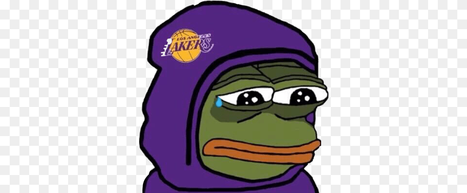Sad Lakers Pepe Freetoedit Sad Lakers Pepe, Purple, Bag, Cap, Clothing Free Transparent Png
