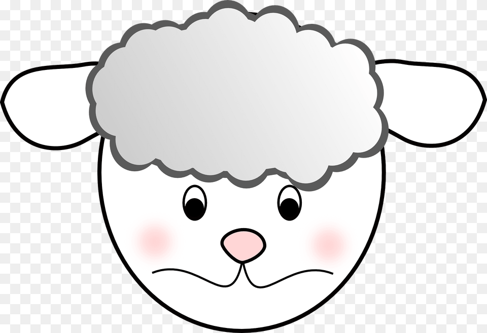 Sad Lamb Face Clipart, Baby, Person, Livestock, Head Png Image