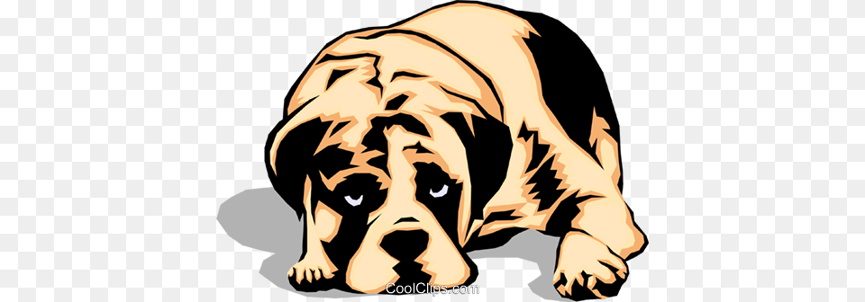 Sad Looking Dog Royalty Vector Clip Art Illustration, Baby, Person, Face, Head Free Transparent Png
