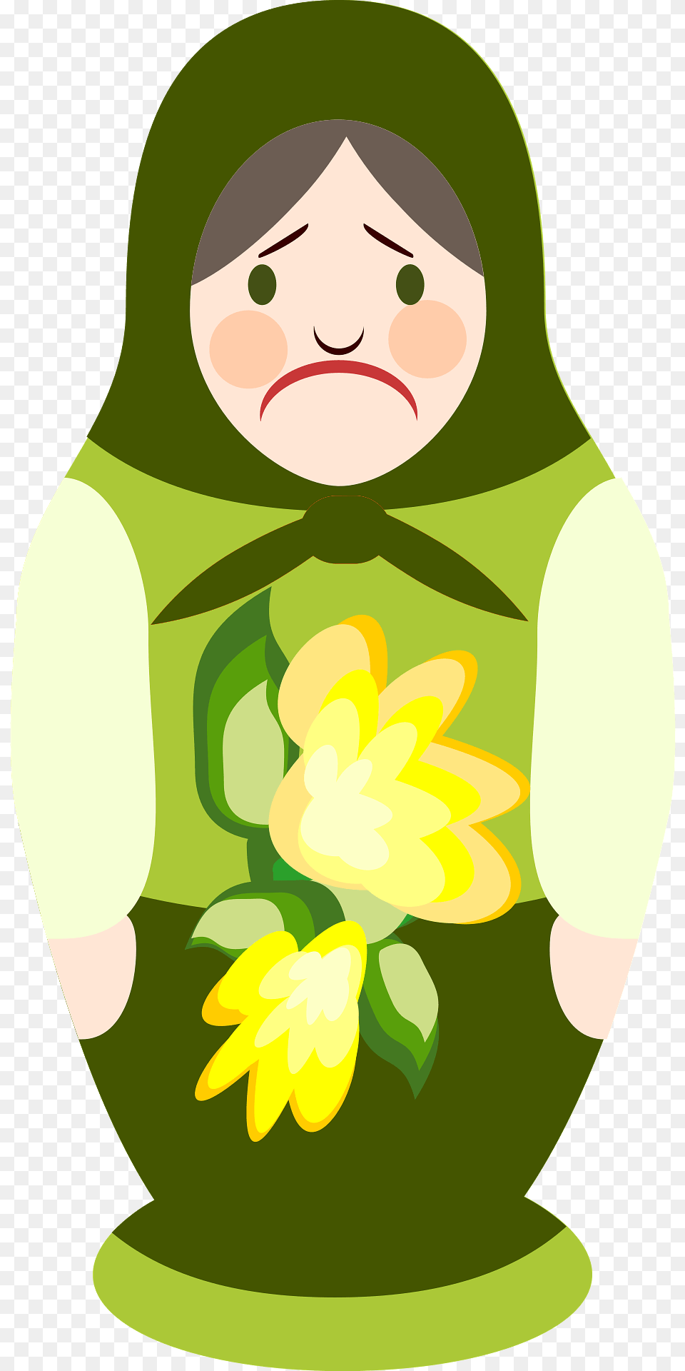 Sad Matryoshka Russian Nesting Doll Clipart, Flower, Plant, Baby, Person Free Transparent Png