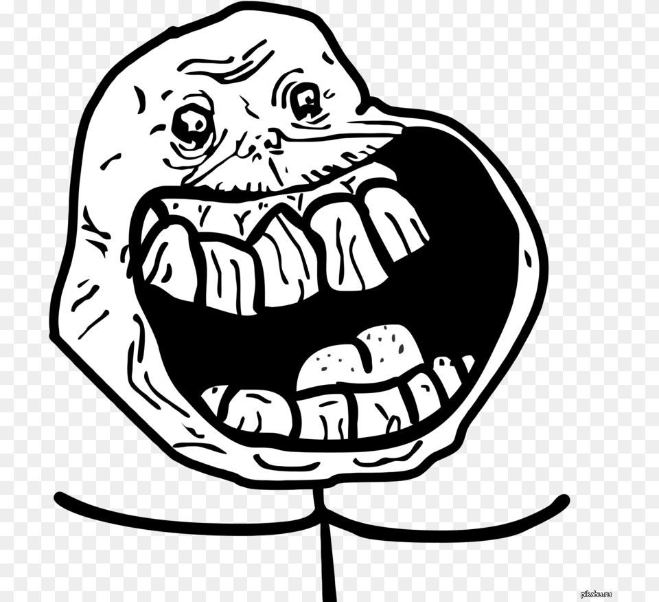 Sad Meme Face Forever Alone Guy, Body Part, Mouth, Person, Teeth Png