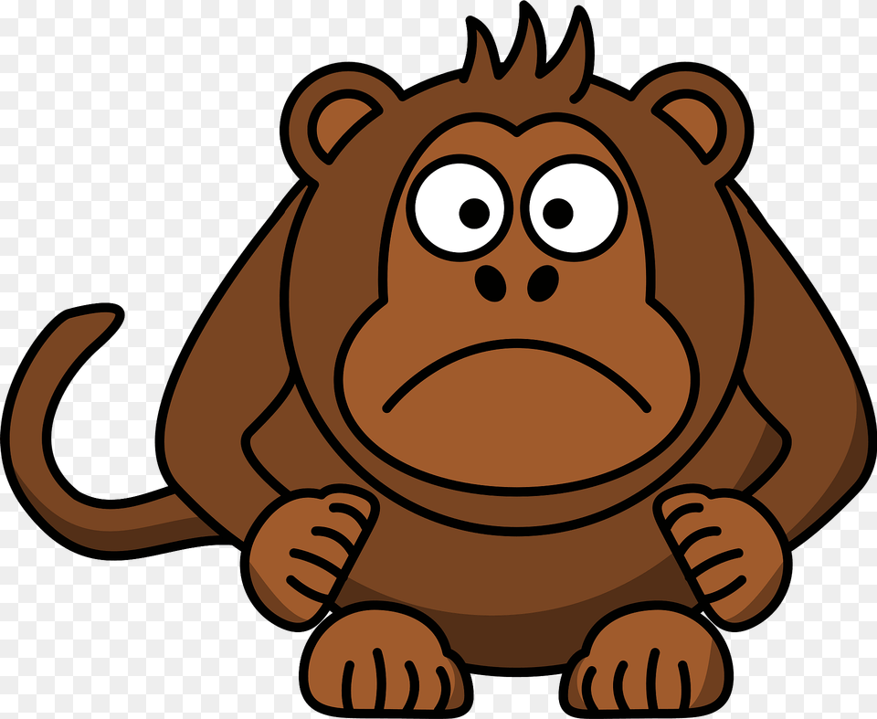 Sad Monkey Clipart, Animal, Mammal, Wildlife, Ammunition Free Png Download