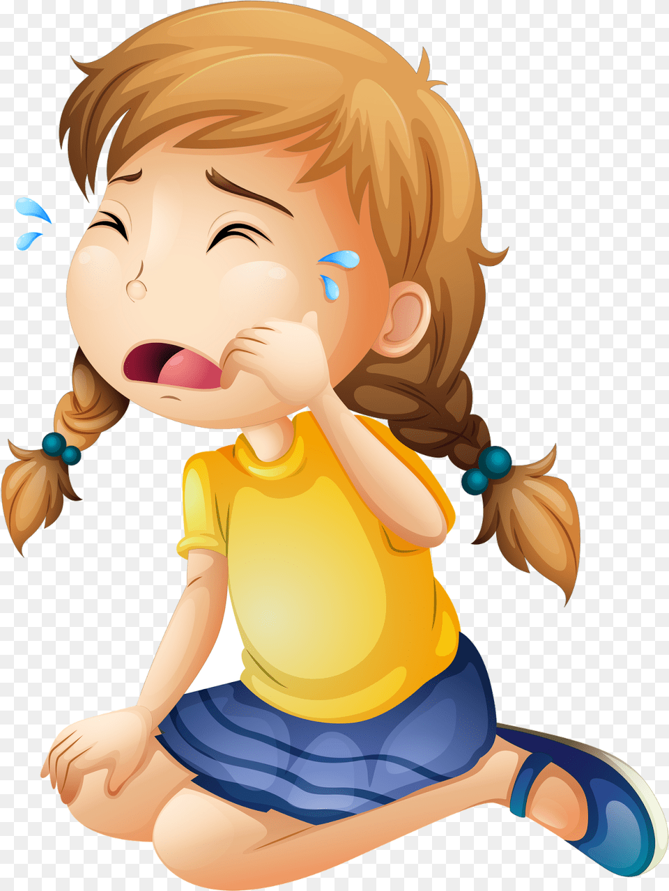 Sad New Girl Crying Clipart, Baby, Person, Photography, Face Free Png Download