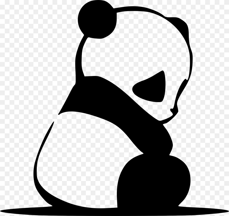 Sad Panda Icons, Gray Png
