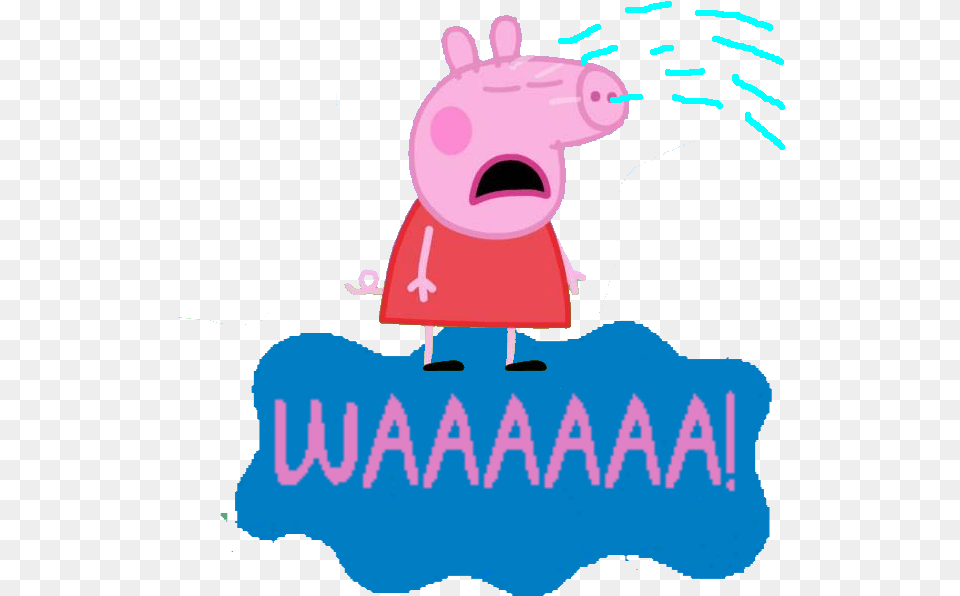 Sad Peppa Pig Transparent Clipart Waaaaaa Vs Peppa Pig, Baby, Person Free Png