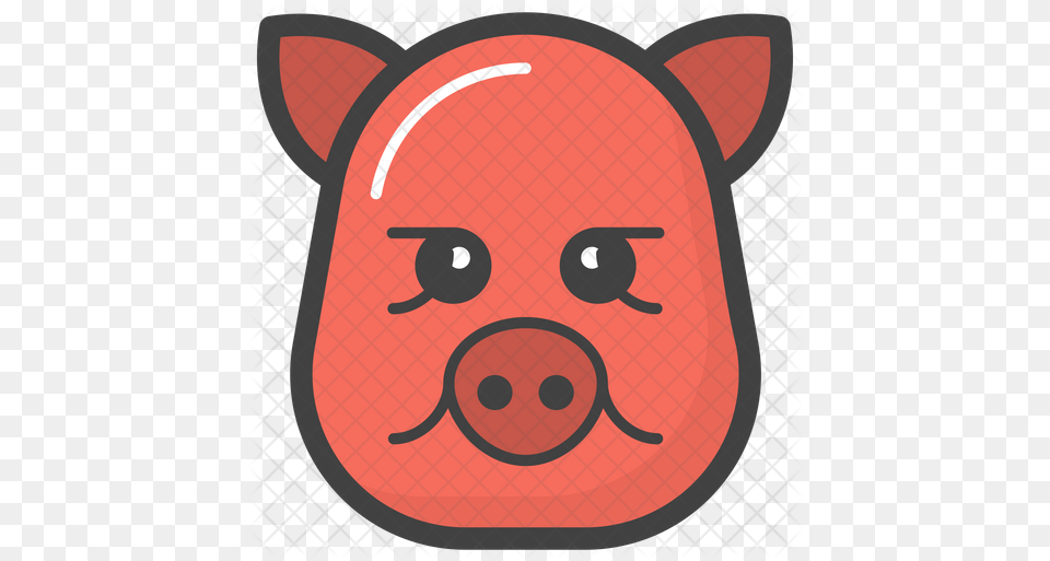 Sad Pig Emoji Icon Dot, Animal, Mammal, Disk Png