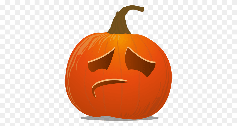 Sad Pumpkin Emoticon, Food, Plant, Produce, Vegetable Free Transparent Png