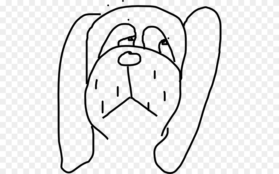 Sad Puppy Face Cartoon, Stencil Free Transparent Png