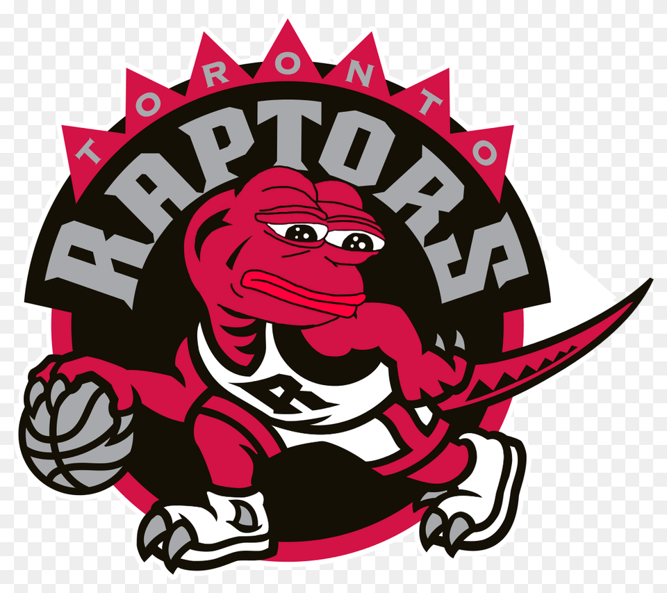 Sad Raptors Logo Basketball Team Logos, Sticker, Book, Comics, Publication Free Png Download