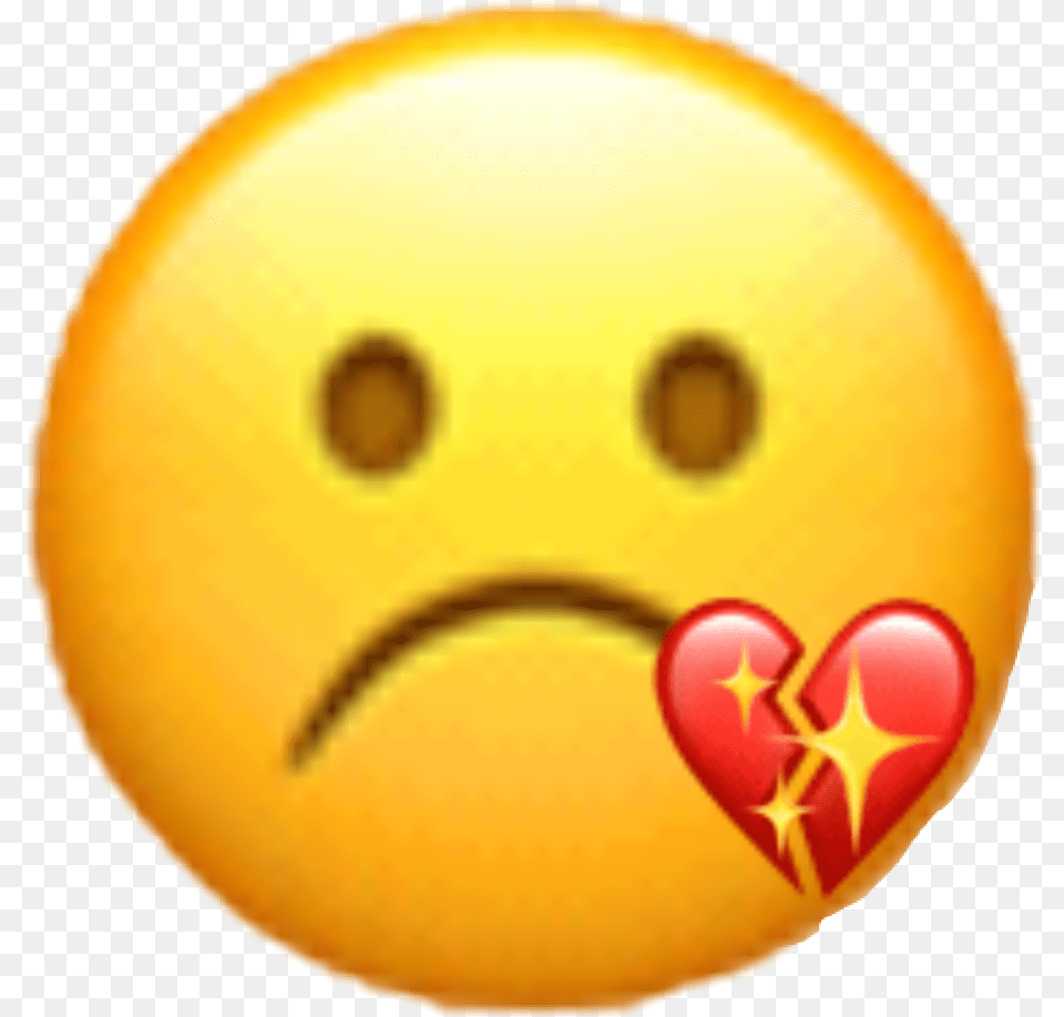 Sad Sadlife Sad Heart Broken Brokenheart Confused Emoji, Clothing, Hardhat, Helmet Free Png