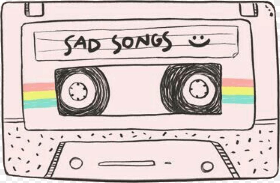 Sad Sadsongs Art Stiker Tumblr Vintage Casette Sad Song Cassette Tape Png