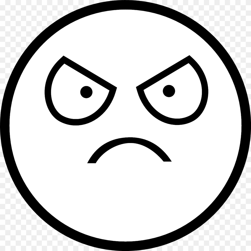 Sad Smiley Face Black And White, Stencil, Astronomy, Moon, Nature Free Transparent Png