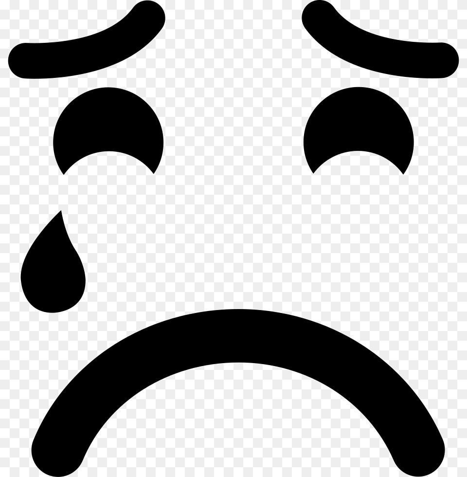 Sad Suffering Crying Emoticon Face Comments Museu Oscar Niemeyer, Stencil, Smoke Pipe, Symbol Free Transparent Png