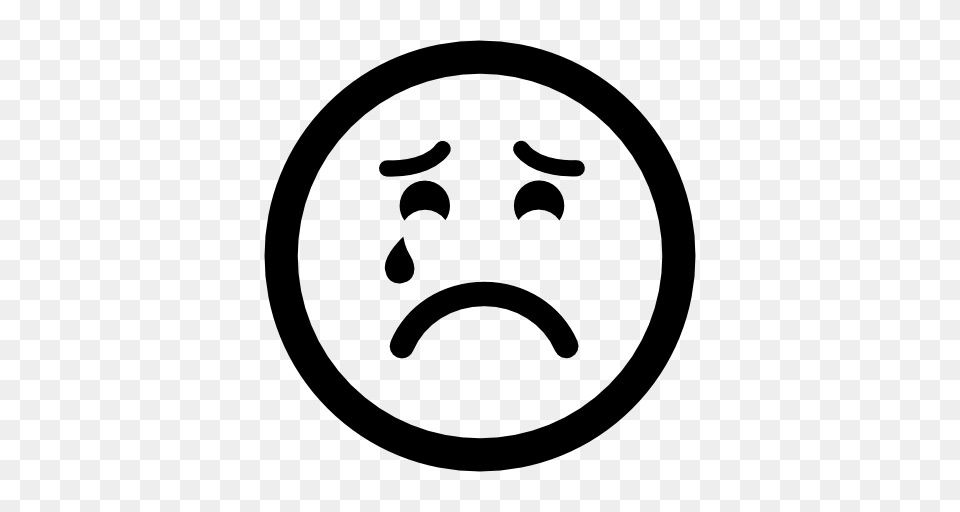 Sad Suffering Crying Emoticon Face Vector Icons Designed, Stencil, Logo, Head, Person Free Png Download