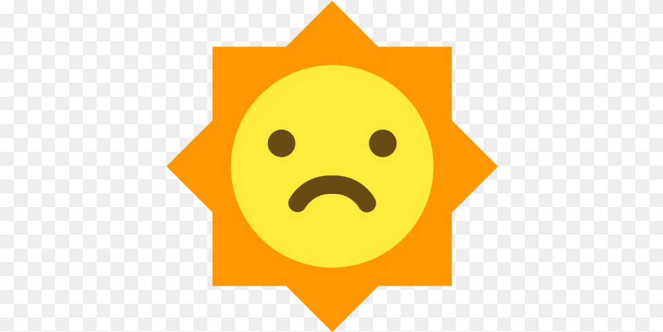 Sad Sun Icon And Vector Circle, Outdoors, Sky, Nature, Shark Free Png Download