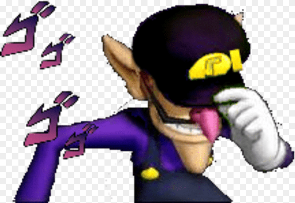 Sad Waluigi Transparent Waluigi, Purple, Baby, Person, Adult Free Png Download