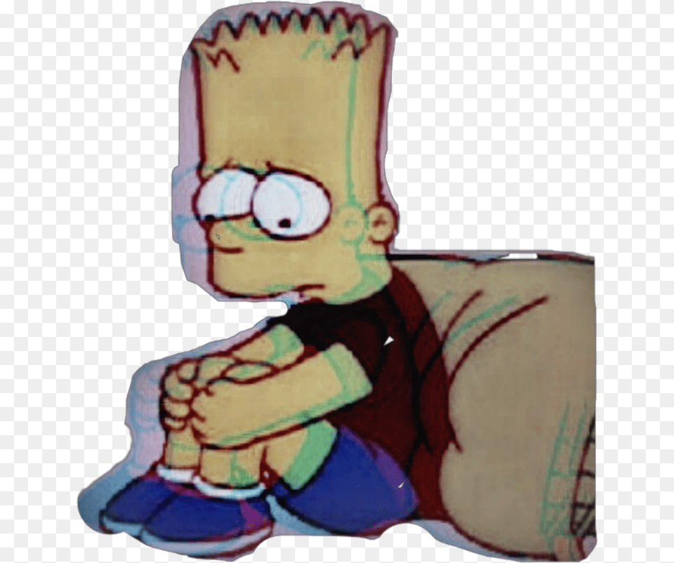 Sadbartsimpson Bartsimpsons Sadboy Lolcute Depressing Sad Simpsons Edits, Baby, Person, Face, Head Free Png Download