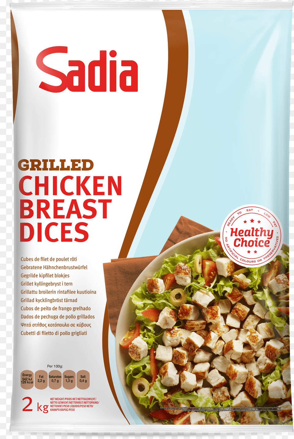 Sadia Grilled Chicken Breast Dices 2 Kg Brf Sa Free Png