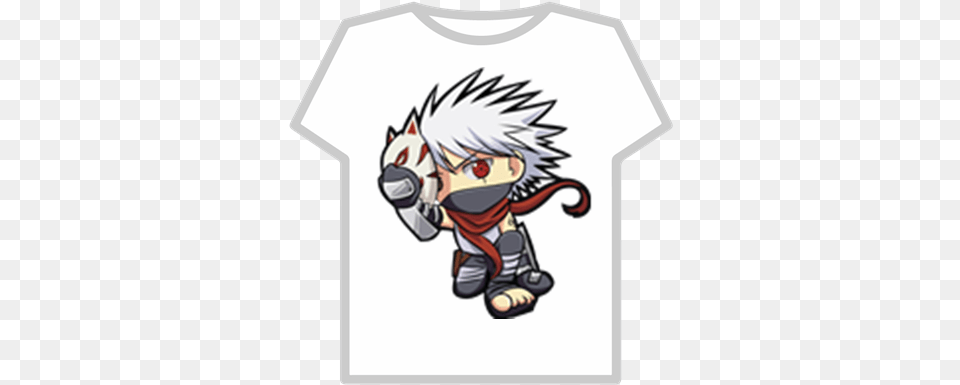 Sadie B Day Presentchibi Anbu Kakashi Transparent Roblox Chibi Kakashi, Book, Clothing, Comics, Publication Png