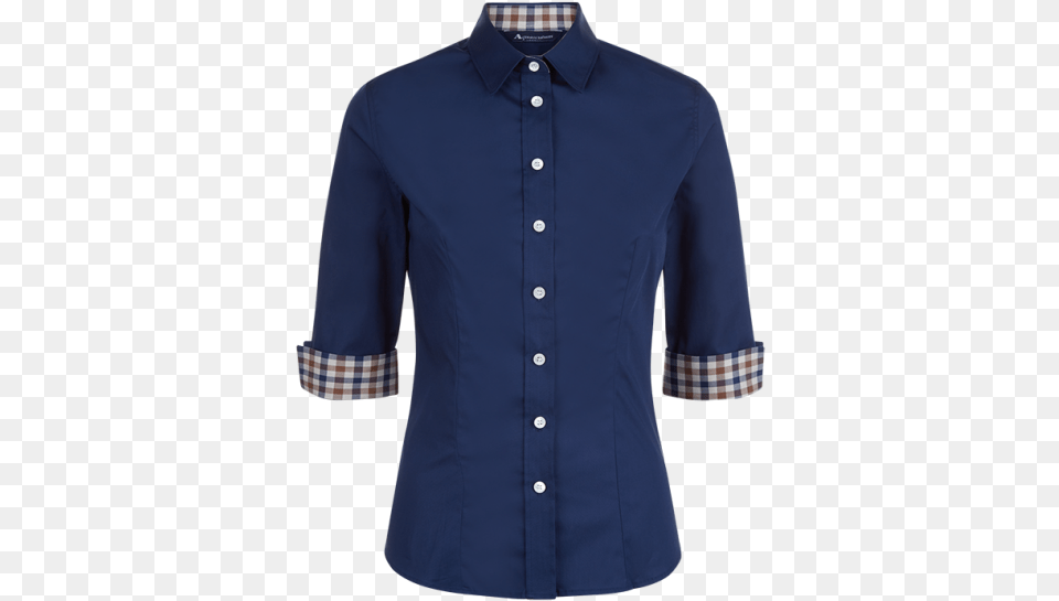 Sadie Club Check Trim Shirt Sadie Club Check Trim Shirt Shirt, Clothing, Dress Shirt, Long Sleeve, Sleeve Png Image