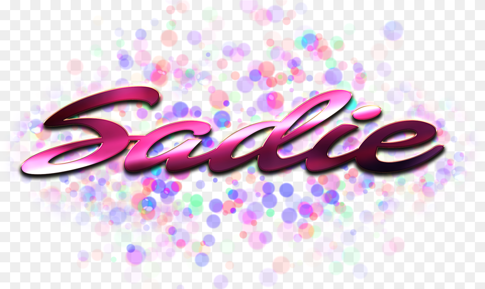 Sadie Name Logo Bokeh Olive Name, Art, Graphics, Purple, Chandelier Free Transparent Png