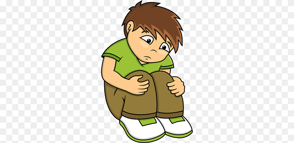 Sadness Clipart Kid Scared, Book, Comics, Publication, Baby Free Png
