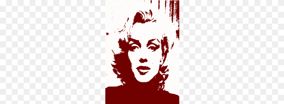 Sadness Of Marilyn Monroe Canvas Print, Stencil, Portrait, Photography, Person Free Png Download