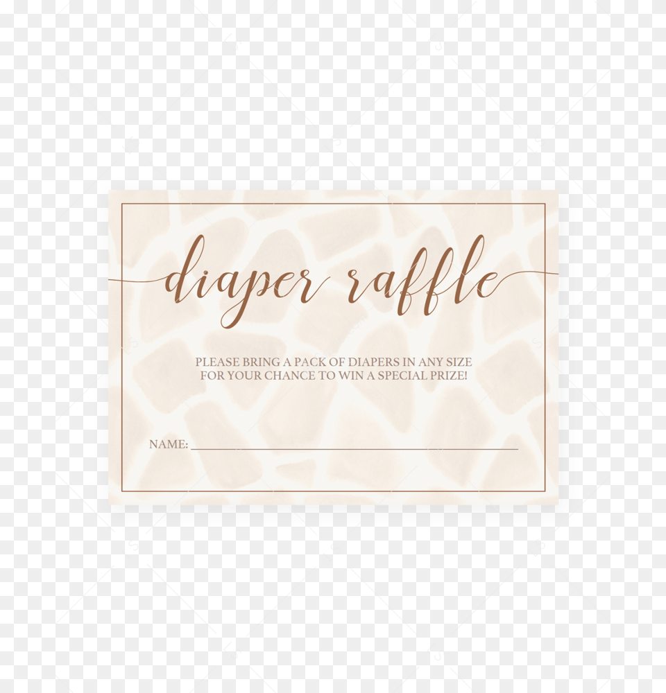 Safari Animals Baby Shower Diaper Raffle Ticket Template Envelope, Text, Paper Png