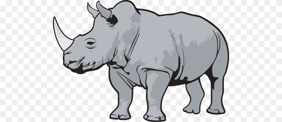 Safari Clipart Rhino, Animal, Wildlife, Mammal, Cattle Free Png Download