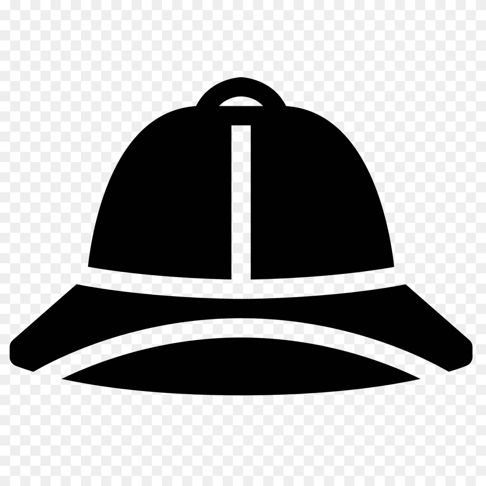 Safari Hat Filled Icon, Gray Png Image