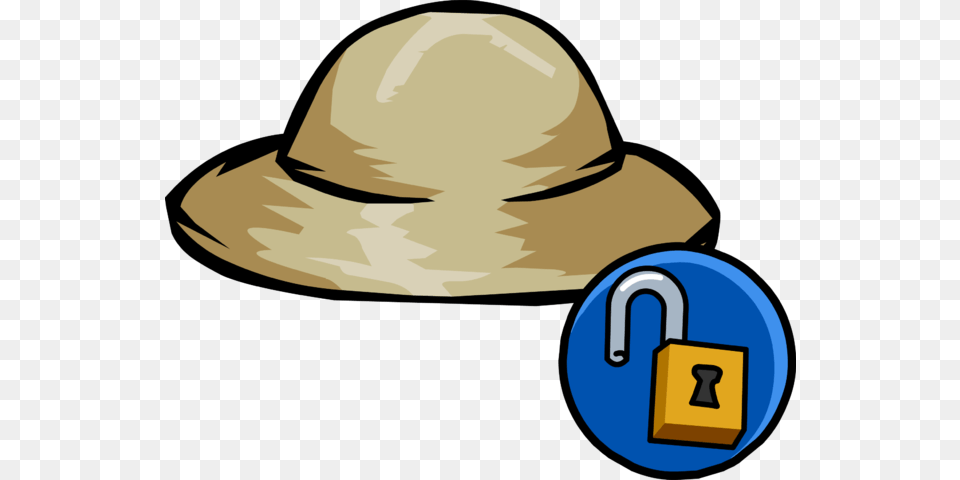 Safari Hat Unlockable Icon Club Penguin Orange Hoodie, Clothing, Sun Hat, Hardhat, Helmet Free Png Download