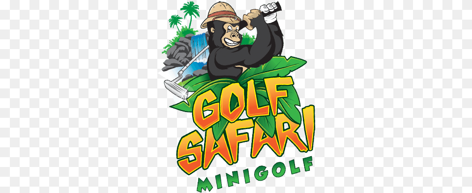 Safari Mini Golf Laval, Advertisement, Poster, Mammal, Ape Free Png
