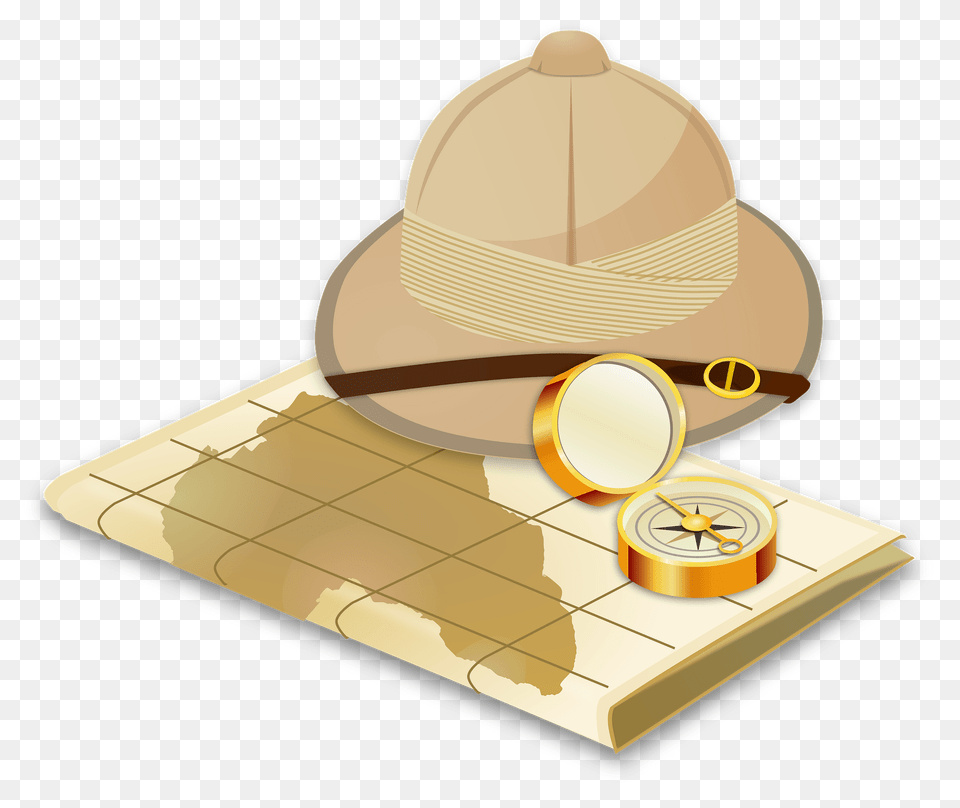 Safari Scene Clipart, Gold, Tape Png