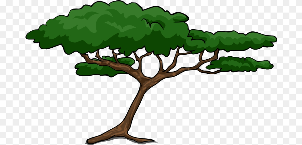 Safari Trees Tree Clipart Acacia Transparent African Safari Tree Silhouette, Plant, Potted Plant, Oak, Sycamore Free Png Download